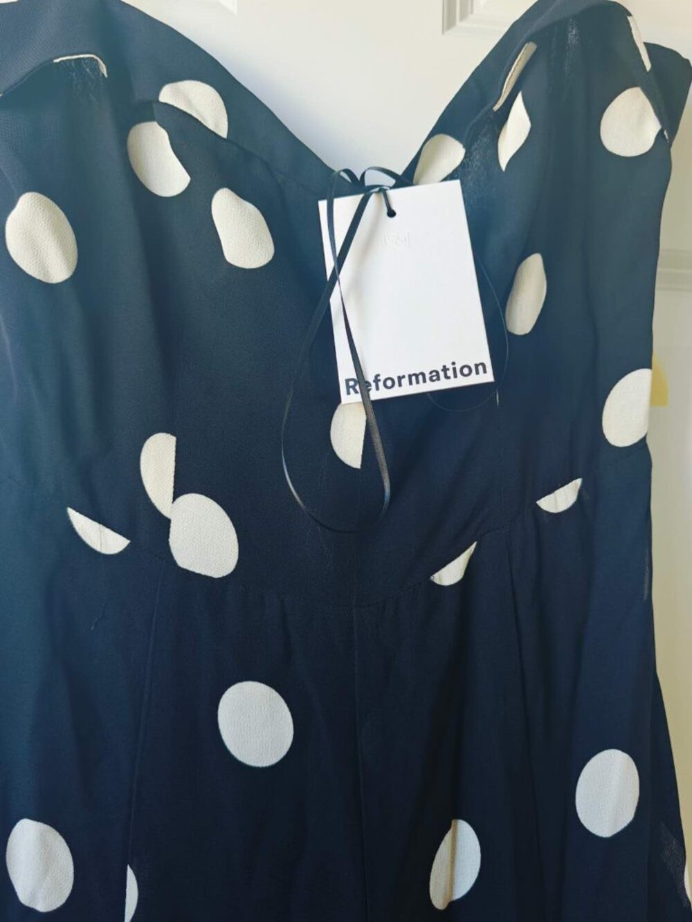 NEW Reformation Fredo Polka Dot Dress Classic - Picture 9 of 10